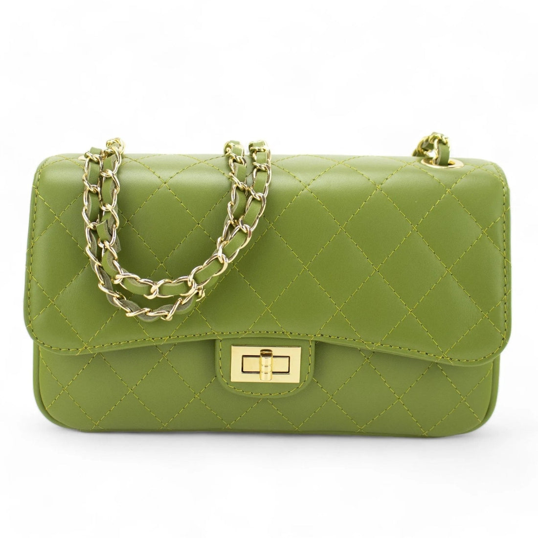 Bolso Piel Pregato Classy Verde oliva - KimondoShop