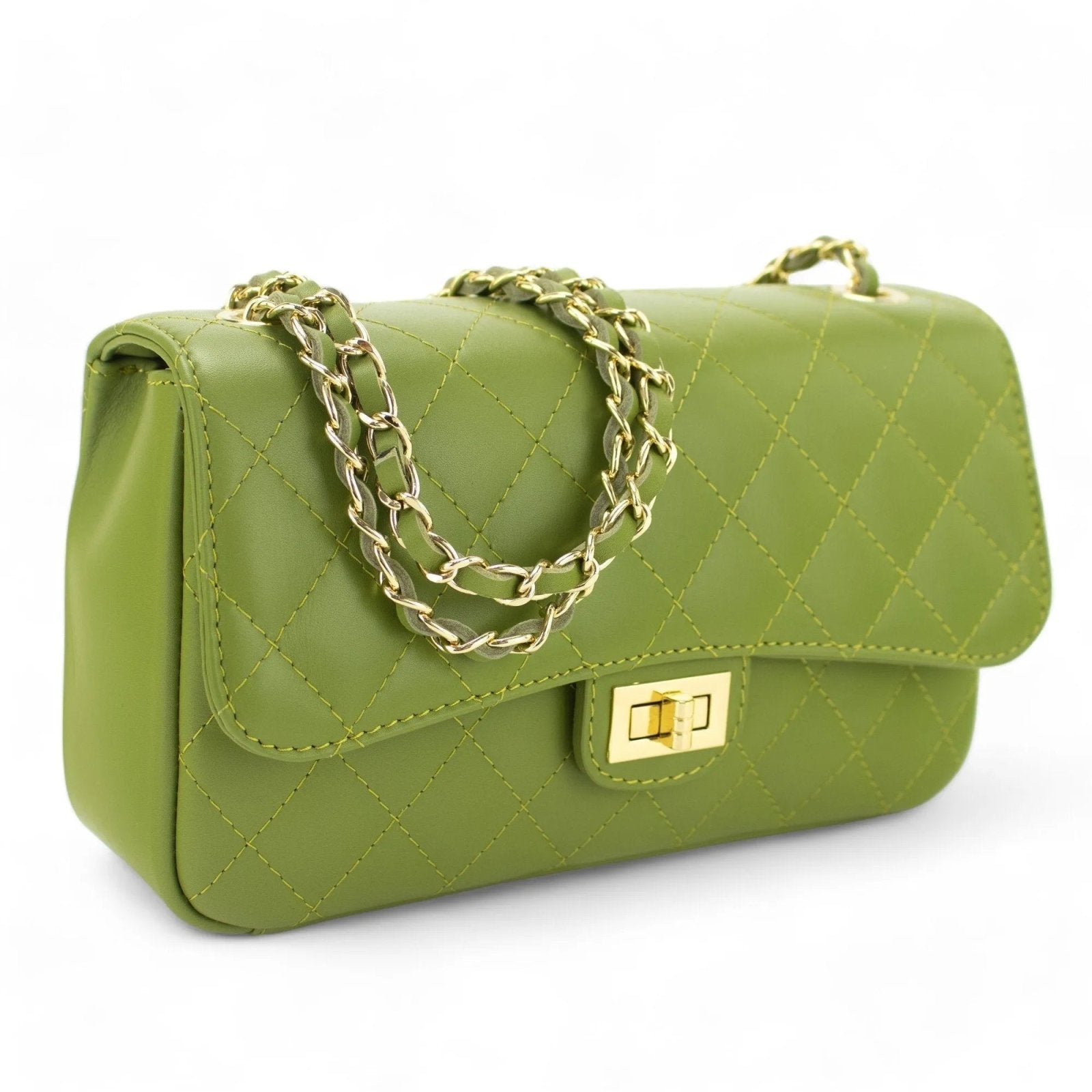 Bolso Piel Pregato Classy Verde oliva - KimondoShop