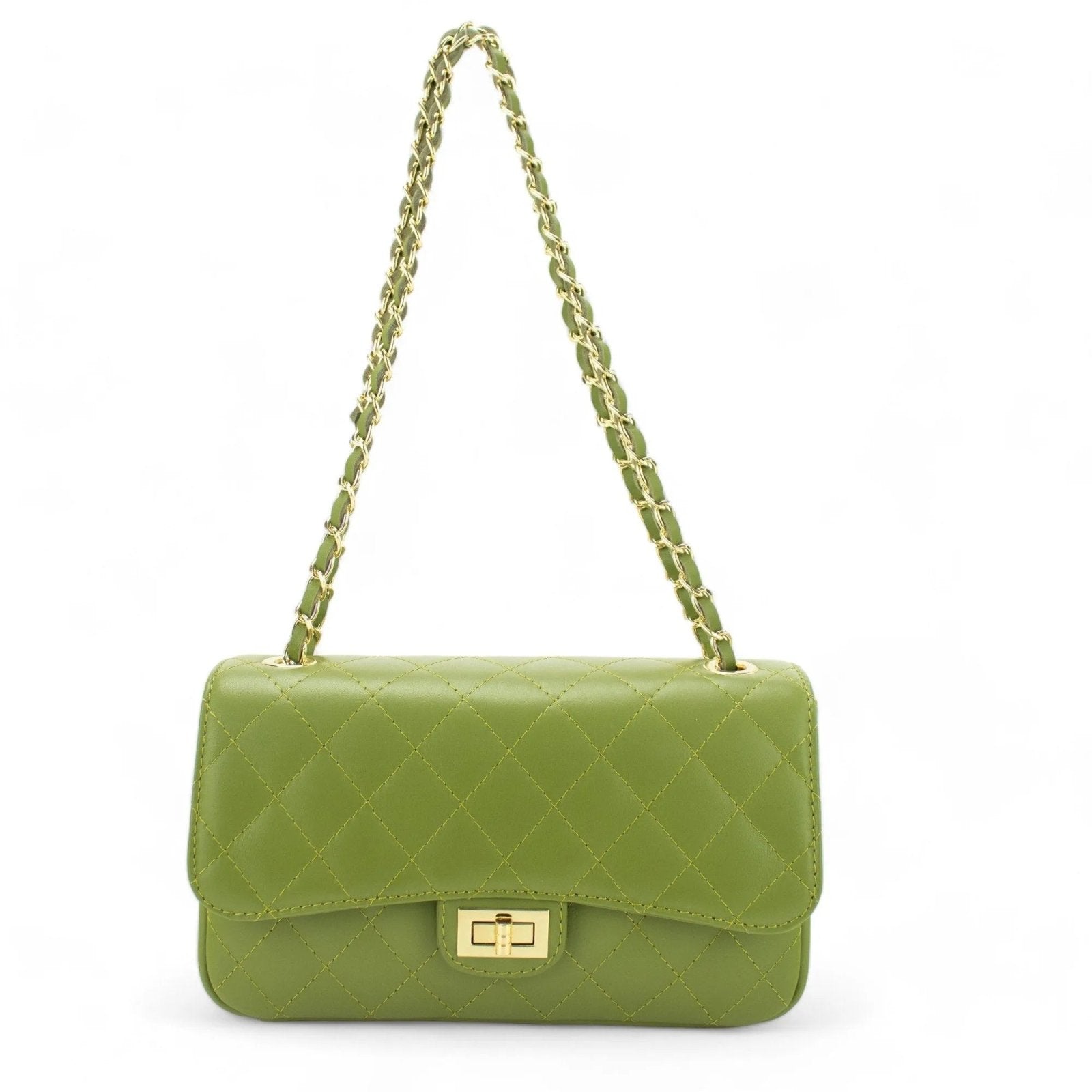 Bolso Piel Pregato Classy Verde oliva - KimondoShop