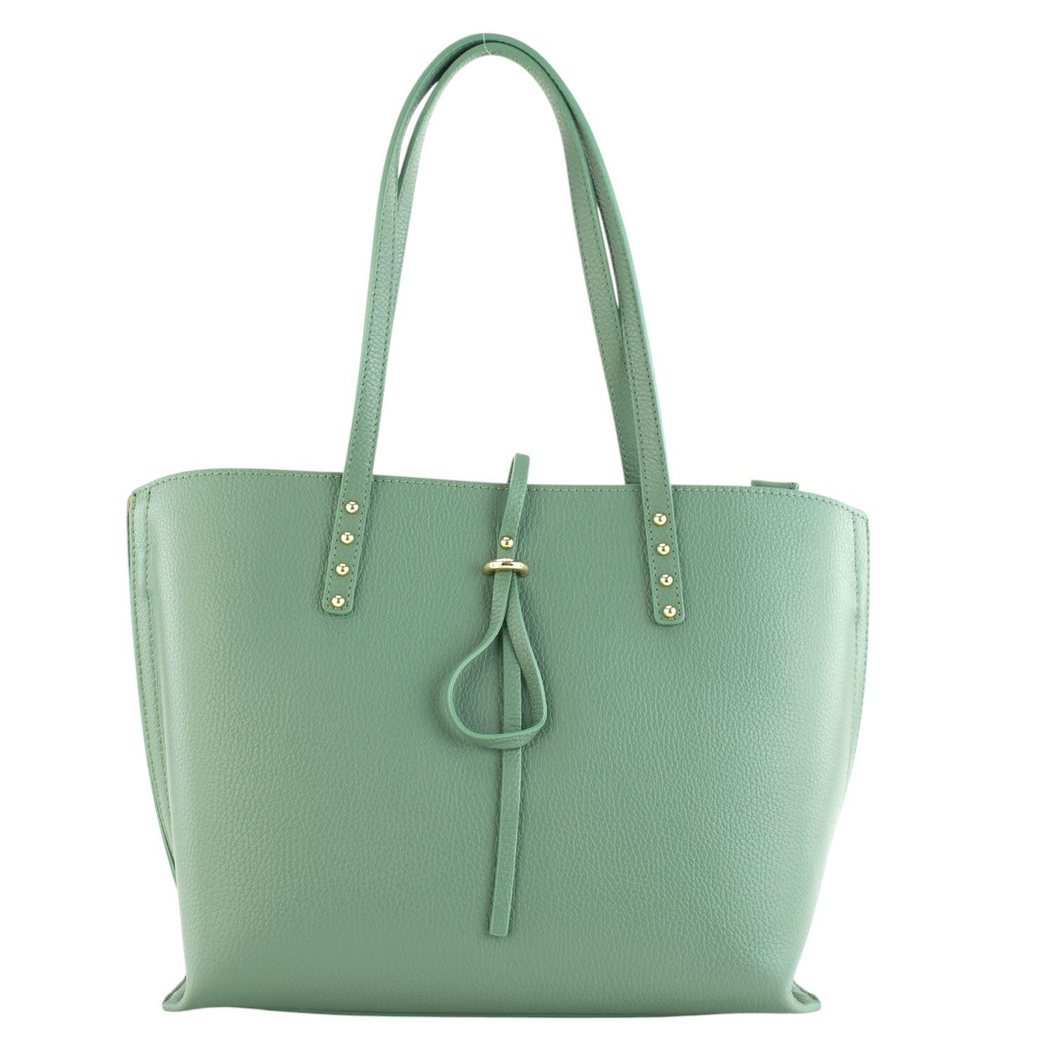 Bolso Shopper en Piel Pregato Loggia Aguamarina - KimondoShop