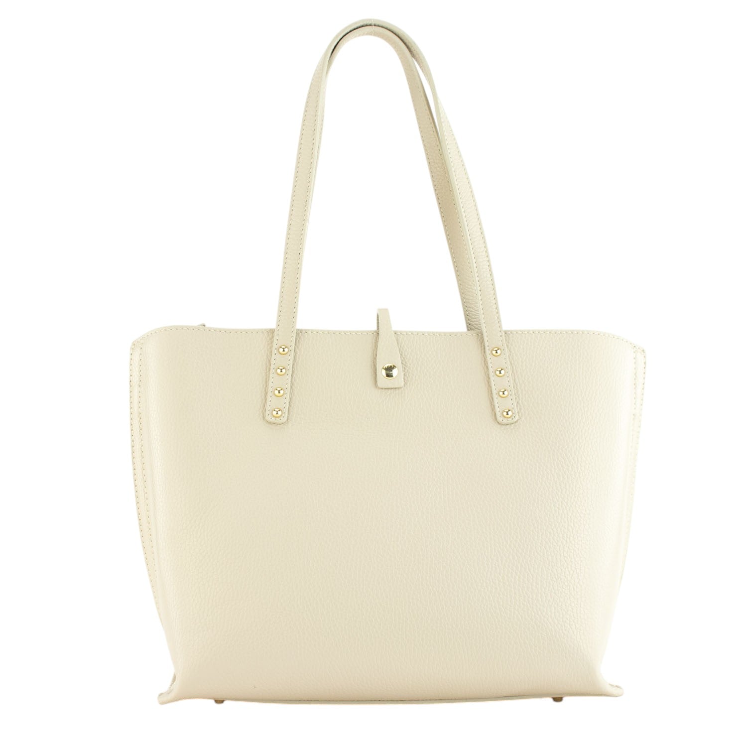 Bolso Shopper en Piel Pregato Loggia Beige - KimondoShop