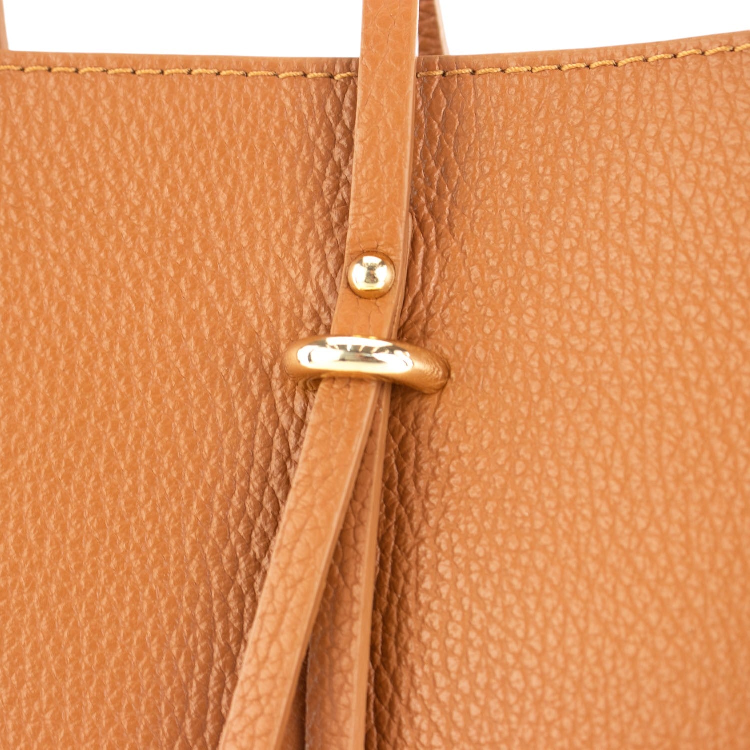 Bolso Shopper en Piel Pregato Loggia Camel - KimondoShop