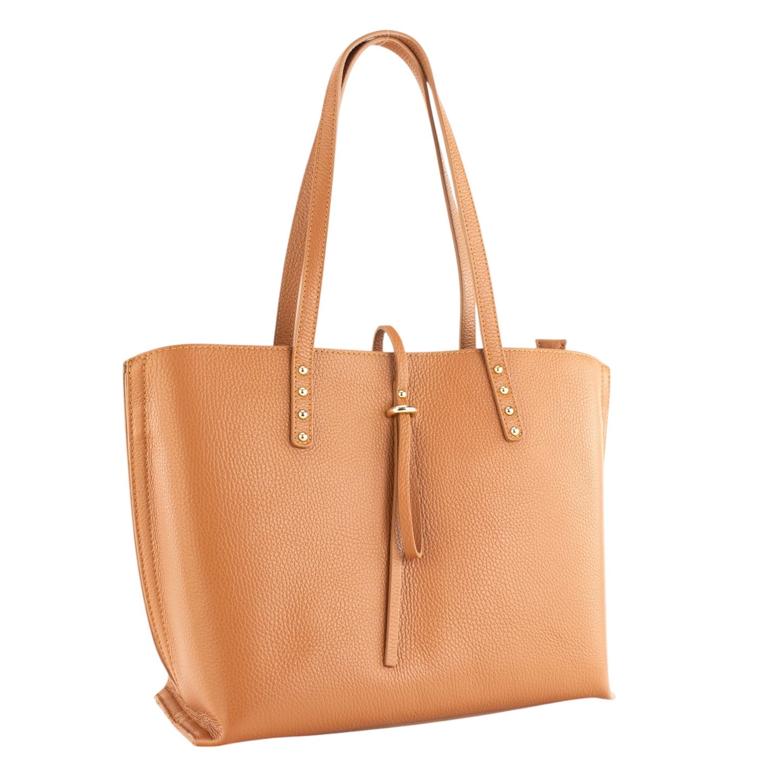 Bolso Shopper en Piel Pregato Loggia Camel - KimondoShop