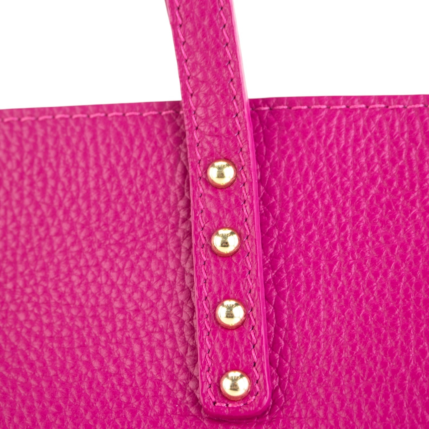 Bolso Shopper en Piel Pregato Loggia Fucsia - KimondoShop