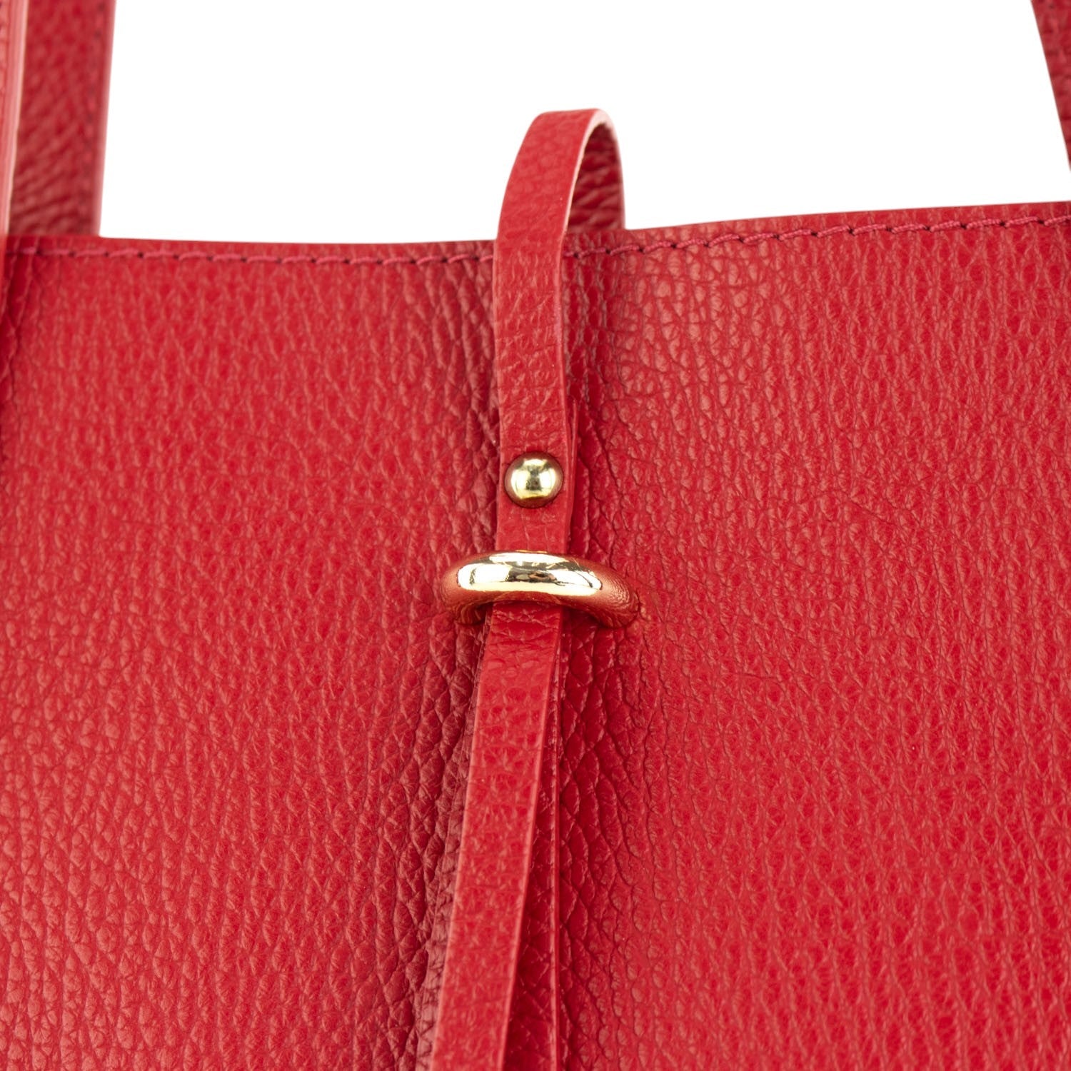 Bolso Shopper en Piel Pregato Loggia Rojo - KimondoShop