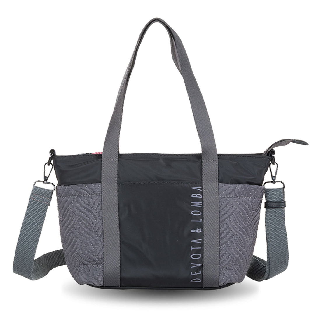 Bolso Shopper pequeño Devota Lomba Field Negro - KimondoShop