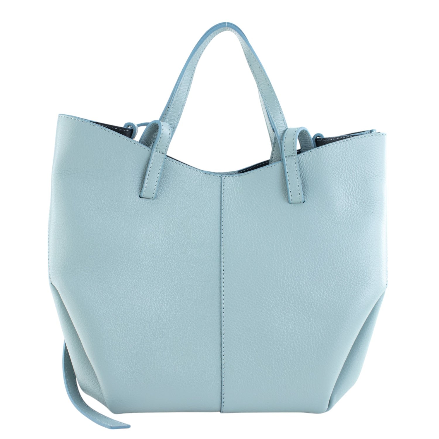 Bolso shopper Piel Pregato Venetto Azul cielo - KimondoShop