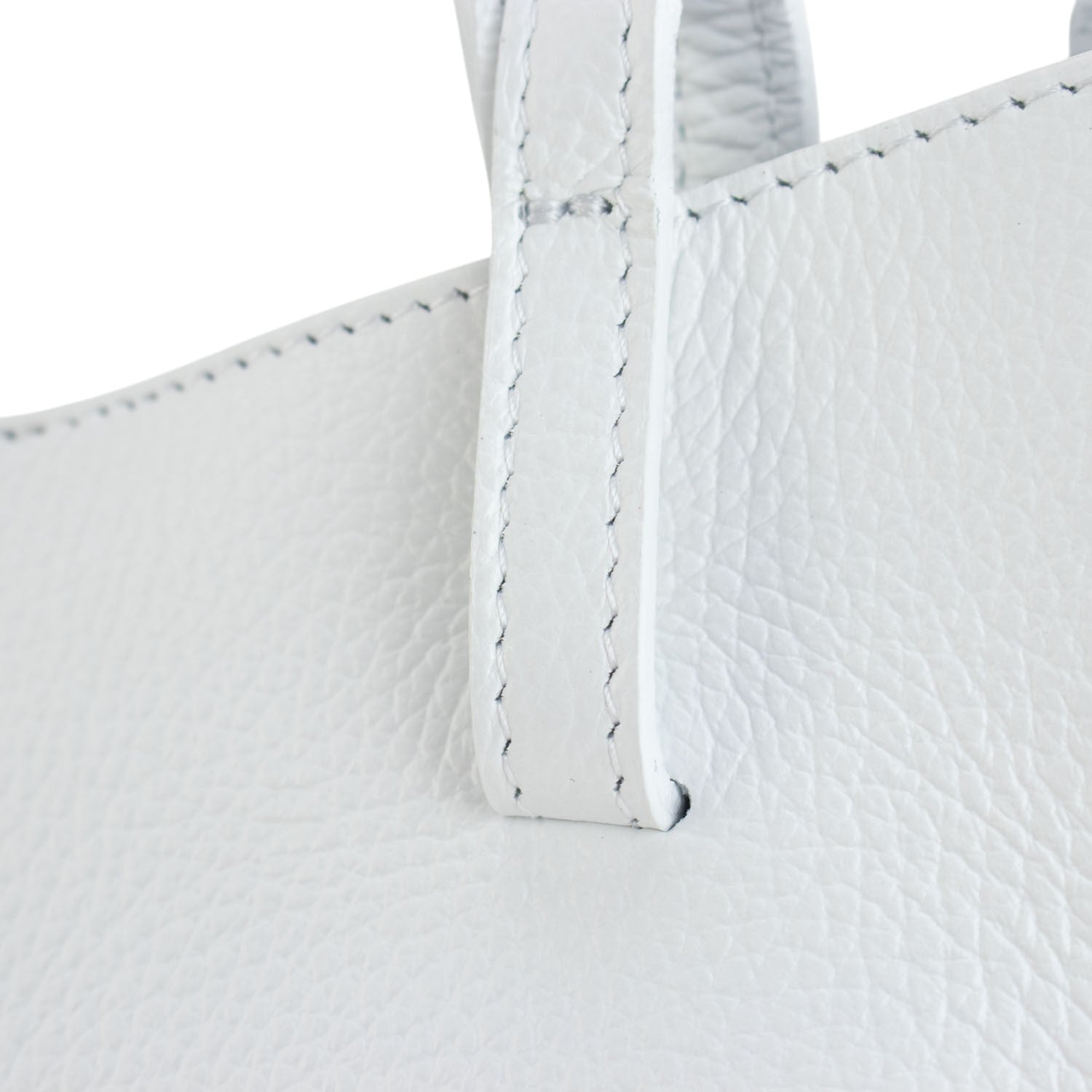 Bolso shopper Piel Pregato Venetto Blanco Soft - KimondoShop