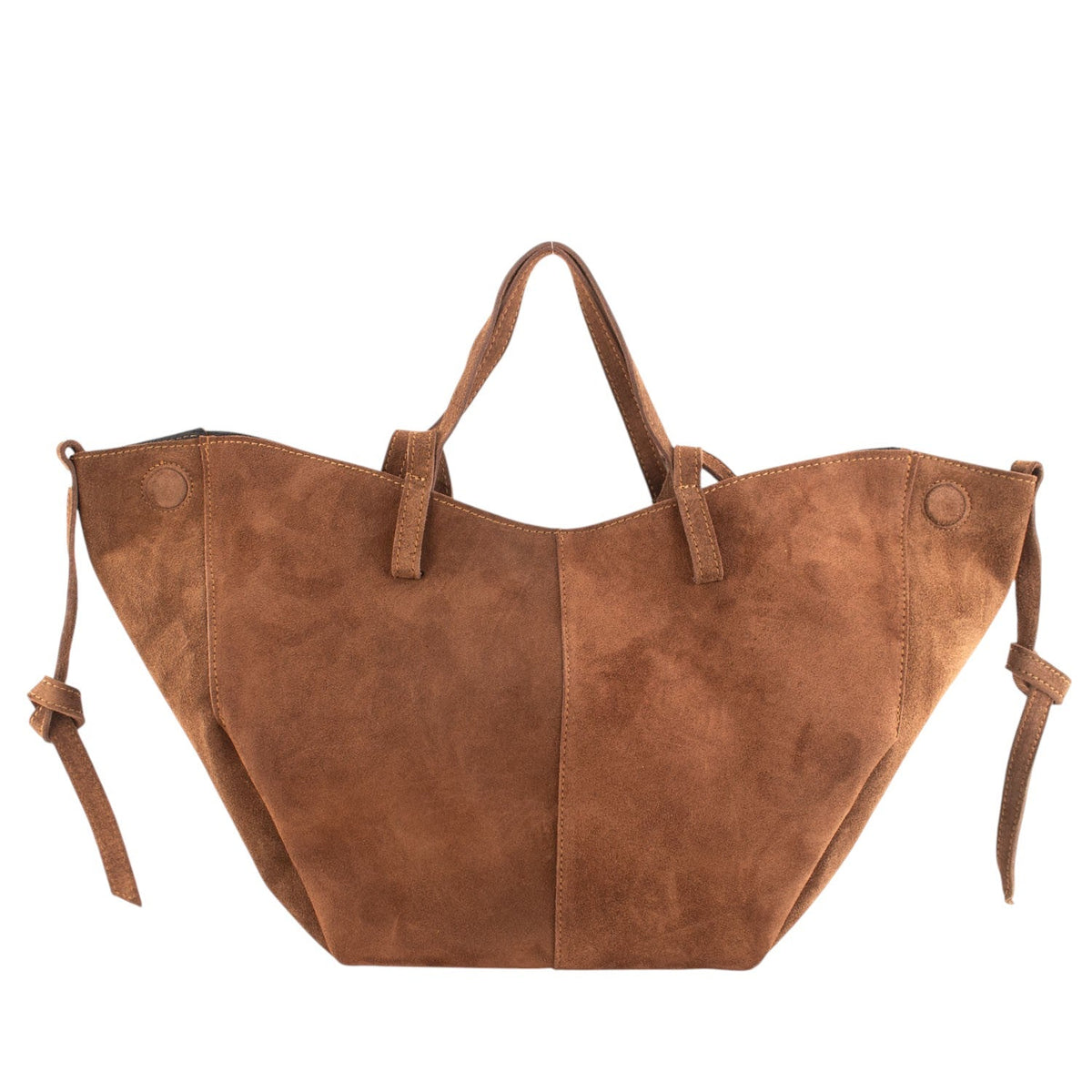 Bolso Shopper De Piel Color Camel - Medidas 40x30x13 Cm, Ideal Para Universidad O Día A Día