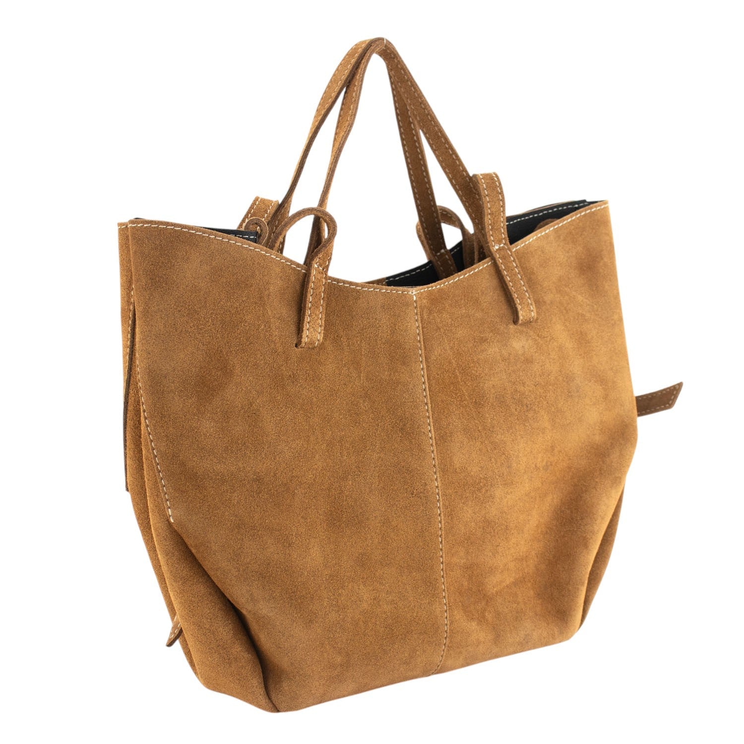 Bolso shopper Piel Pregato Venetto Camel claro - KimondoShop