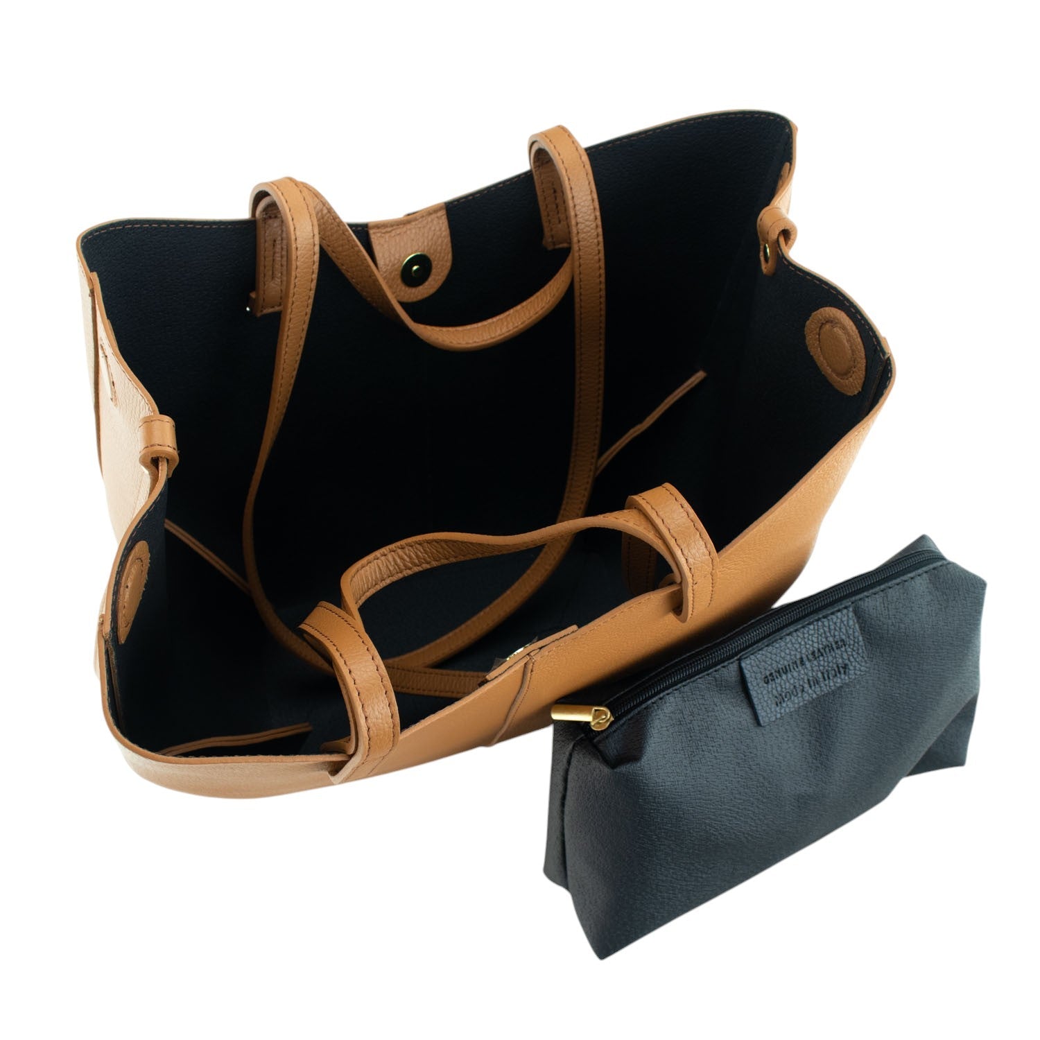 Bolso shopper Piel Pregato Venetto Camel Soft - KimondoShop