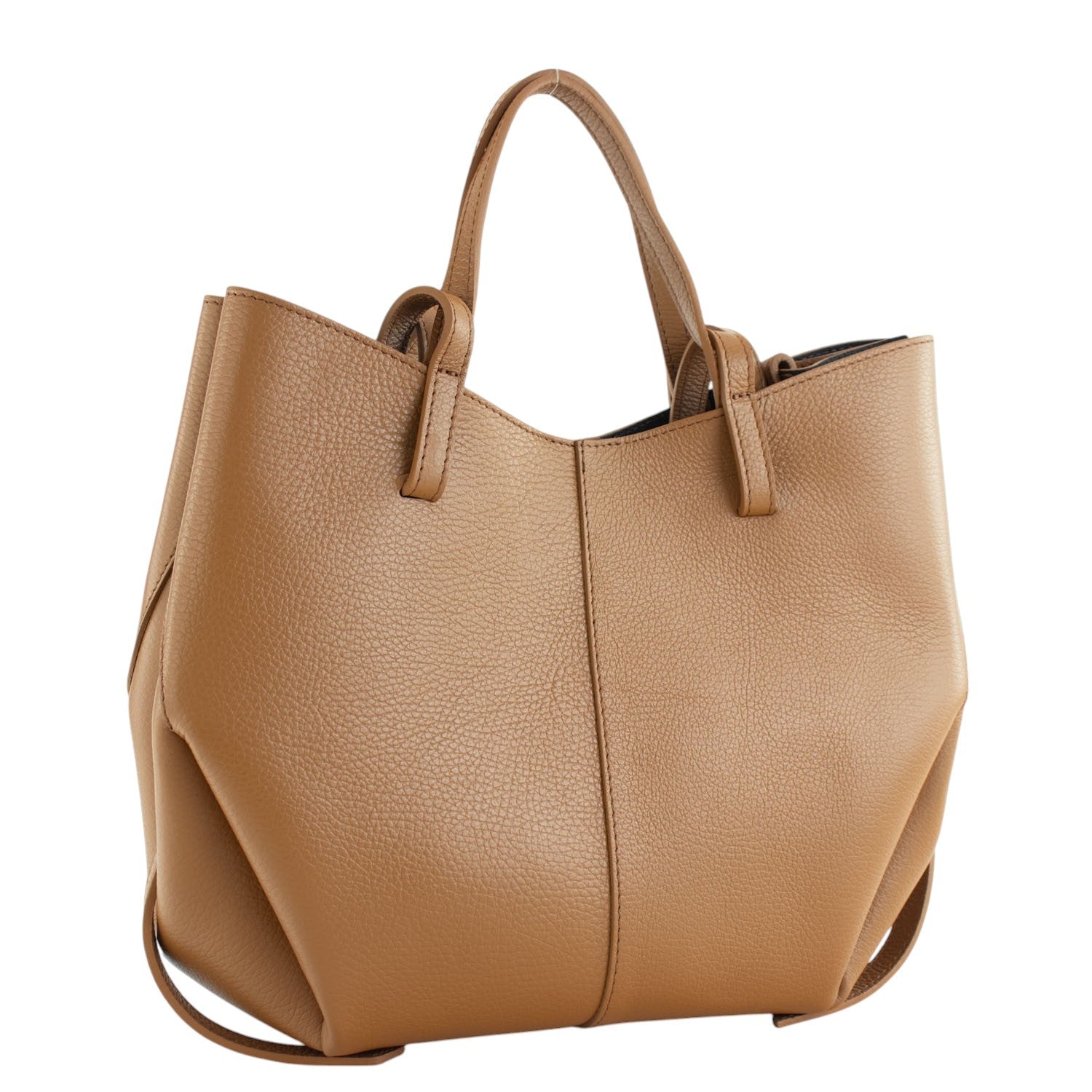 Bolso shopper Piel Pregato Venetto Camel Soft - KimondoShop