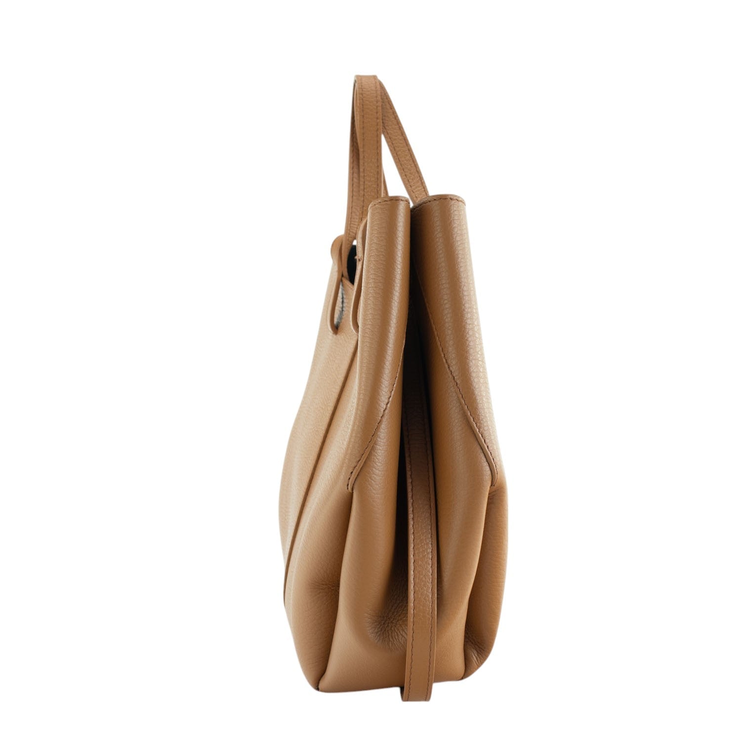 Bolso shopper Piel Pregato Venetto Camel Soft - KimondoShop