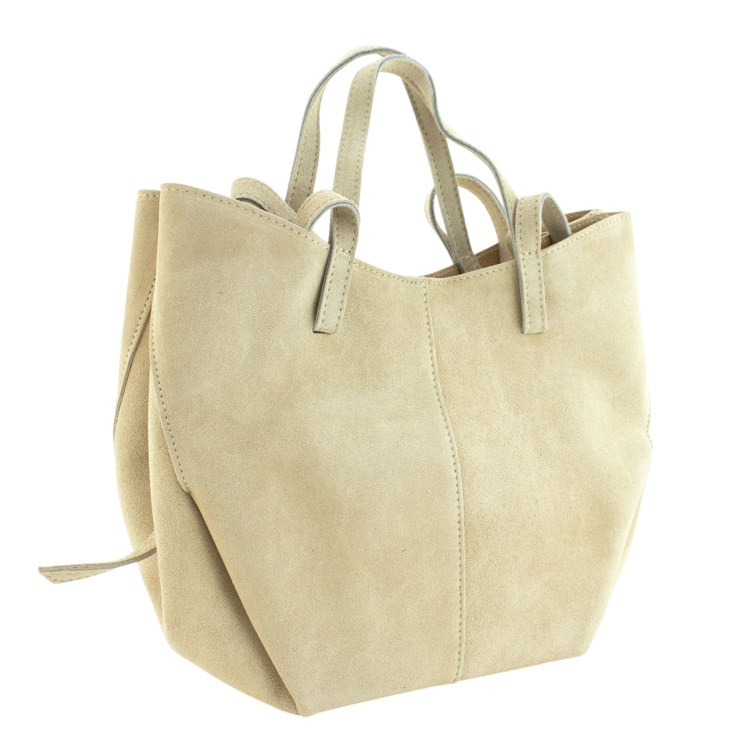 Bolso shopper Piel Pregato Venetto Crema - KimondoShop