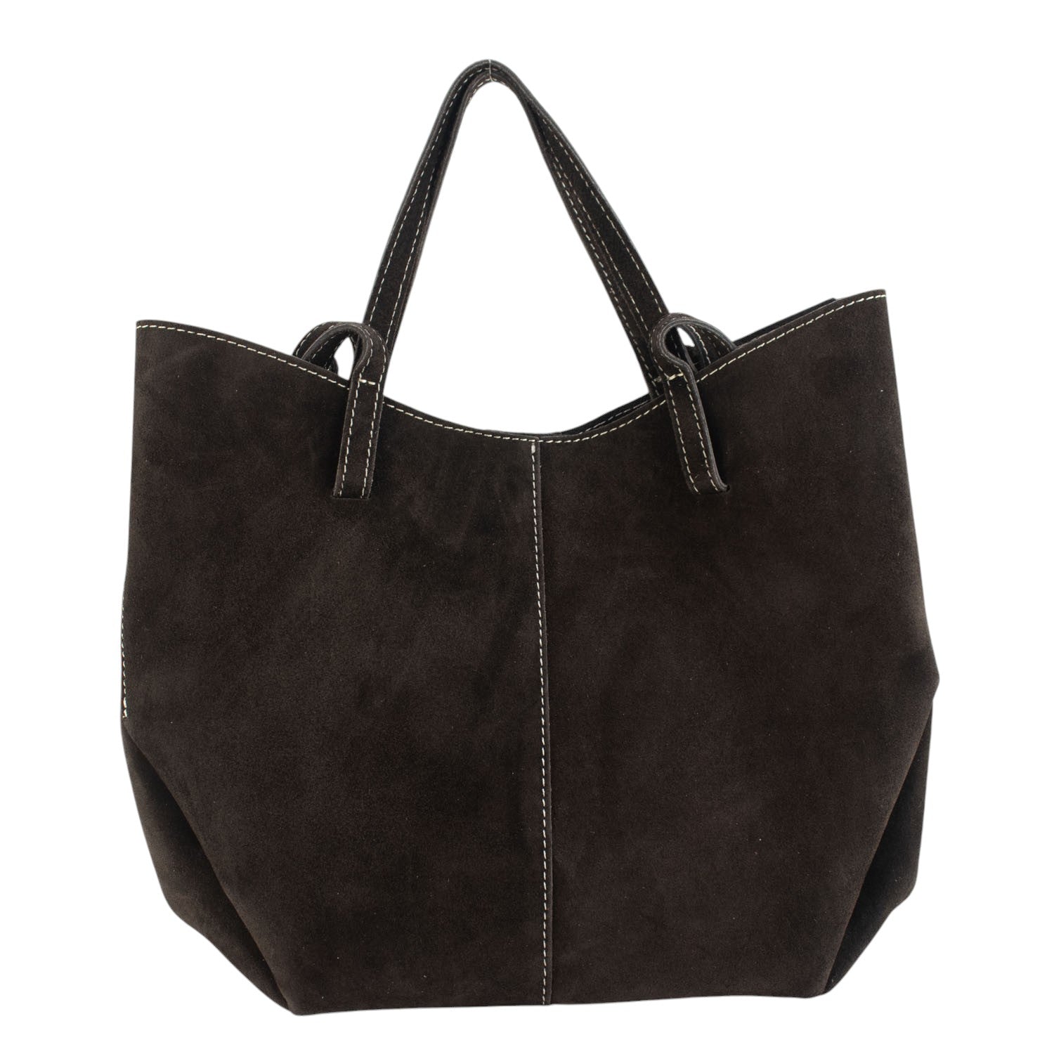 Bolso shopper Piel Pregato Venetto Marrón oscuro - KimondoShop