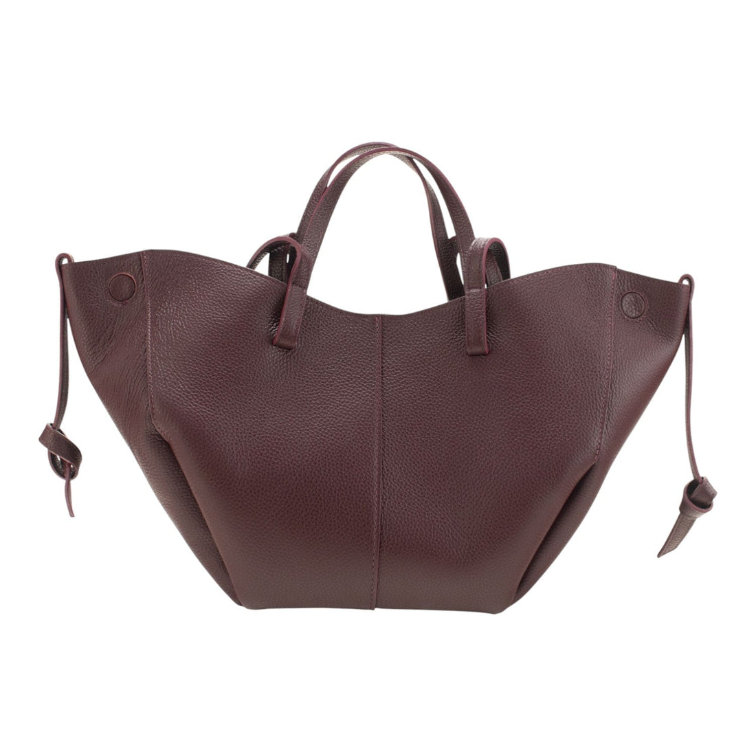 Bolso shopper Piel Pregato Venetto Soft Burdeos - KimondoShop