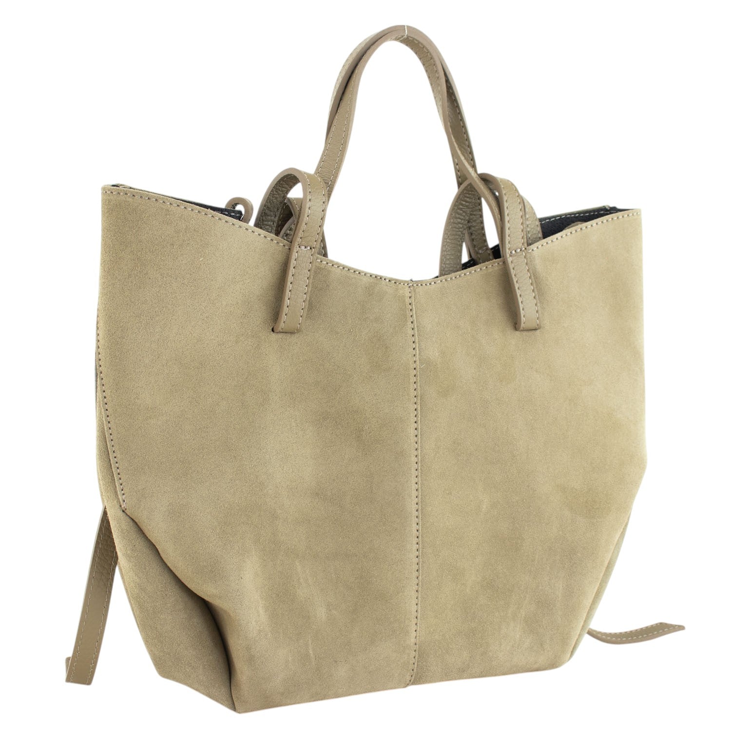 Bolso shopper Piel Pregato Venetto Taupe claro - KimondoShop