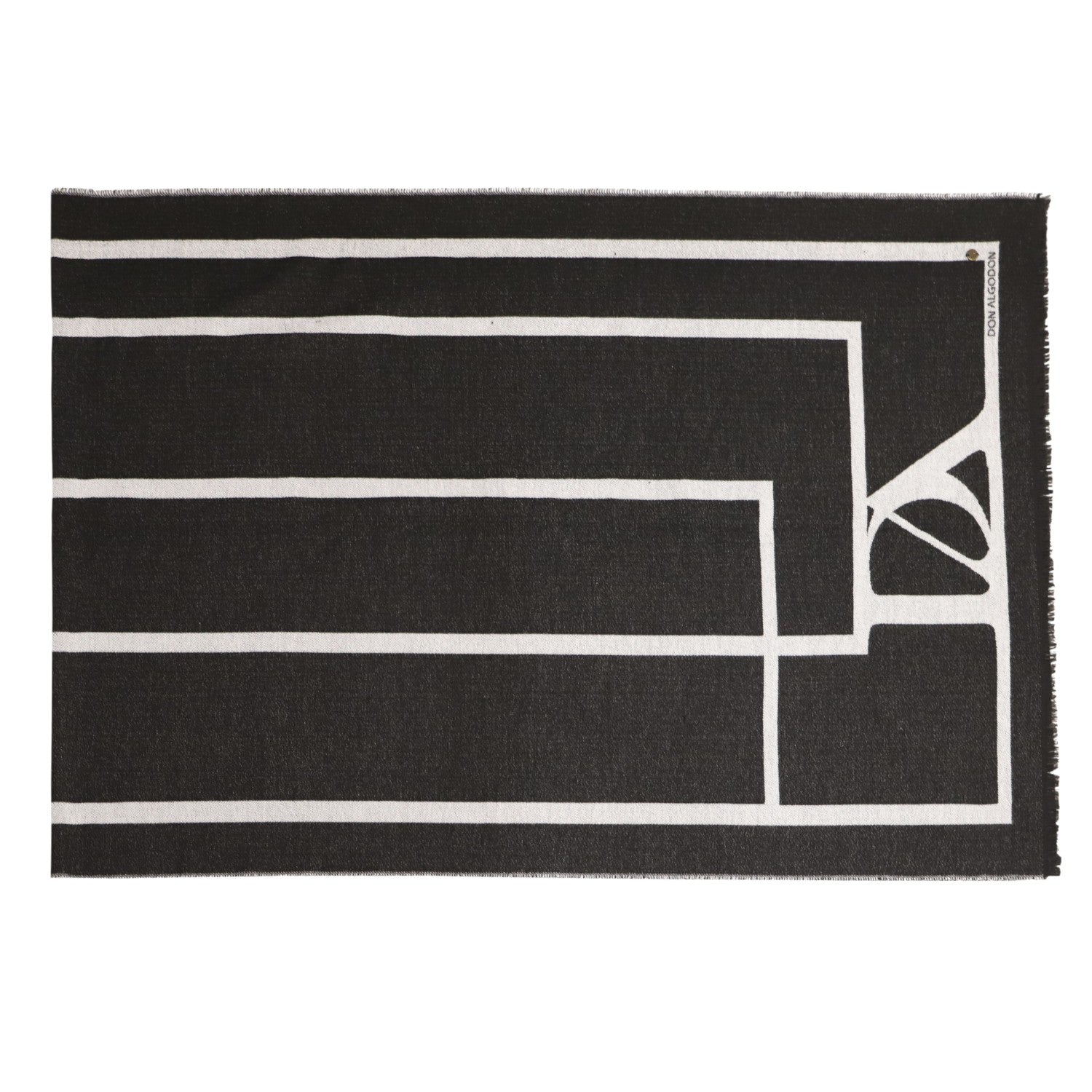 Bufanda Don Algodon geometric Negro - KimondoShop