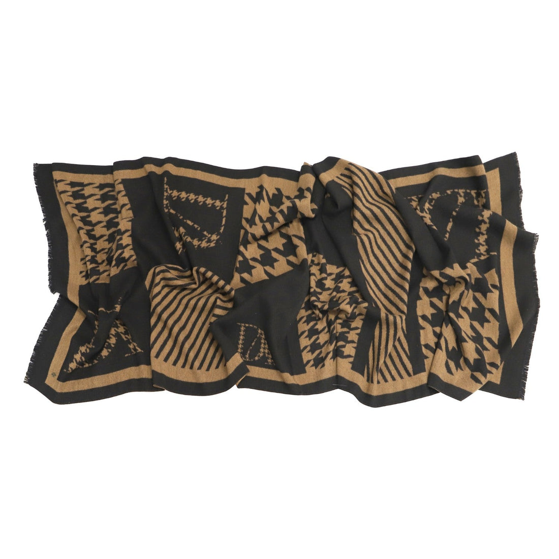 Bufanda Don Algodon Print negro - KimondoShop