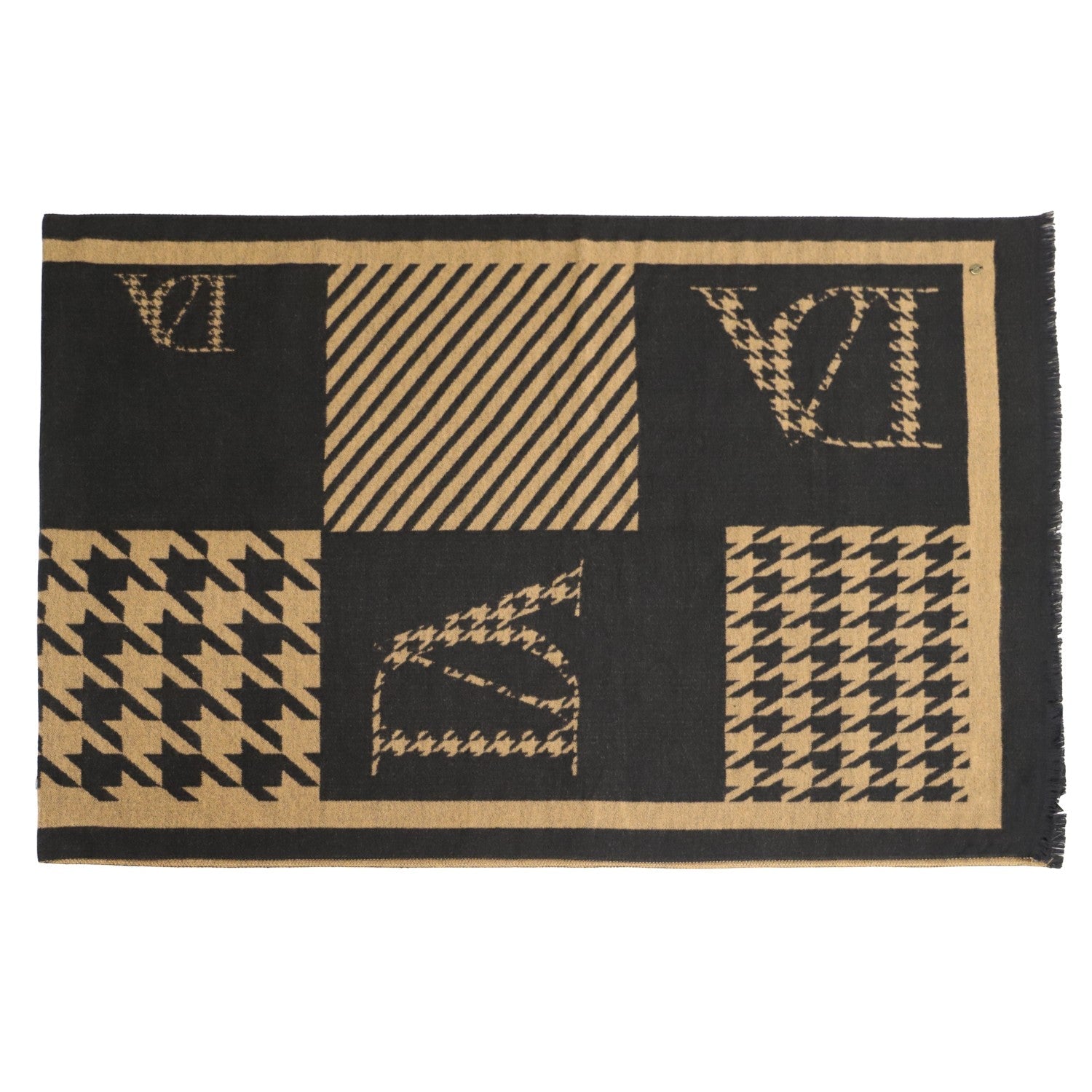 Bufanda Don Algodon Print negro - KimondoShop