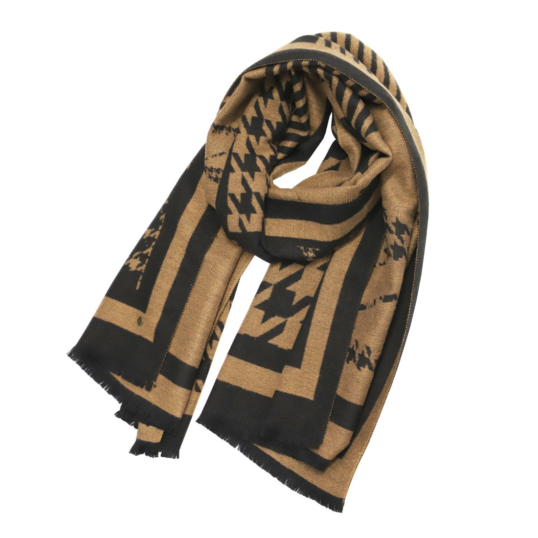 Bufanda Don Algodon Print negro - KimondoShop