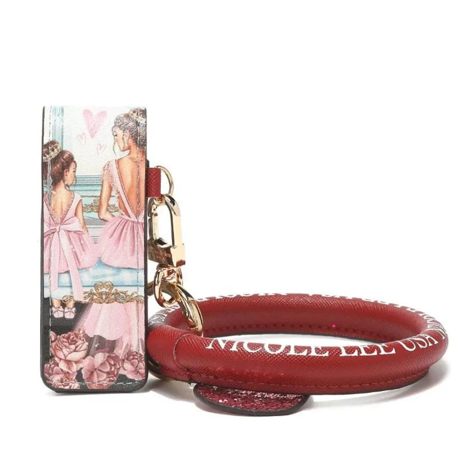 Llavero pulsera con estuche pintalabios Nicole Lee Double Queens - KimondoShop