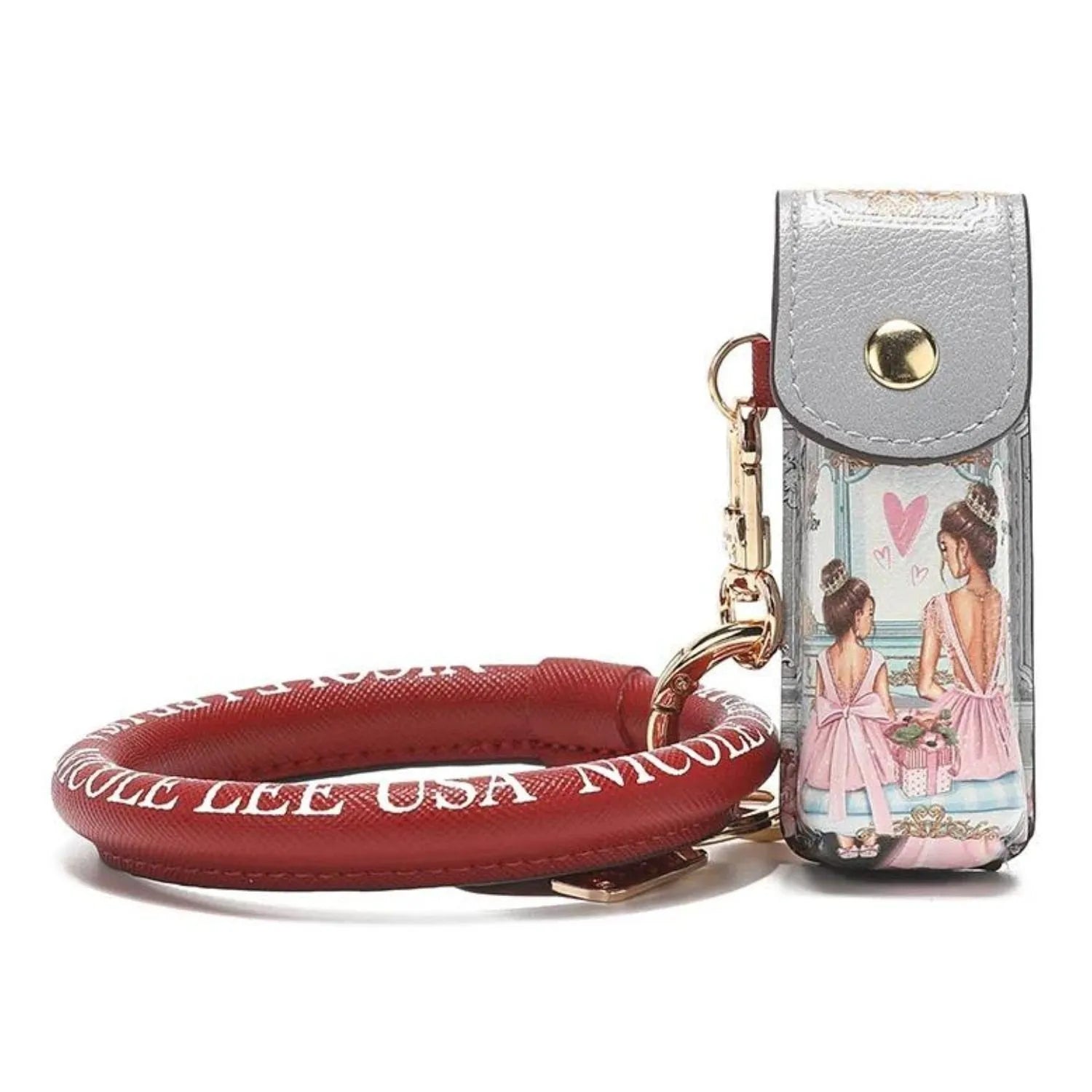 Llavero pulsera con estuche pintalabios Nicole Lee Double Queens - KimondoShop