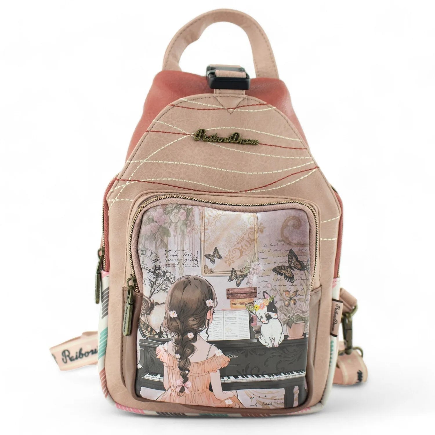 Mochila antirrobo Sweet Candy Rainbow Dreams Beige - KimondoShop