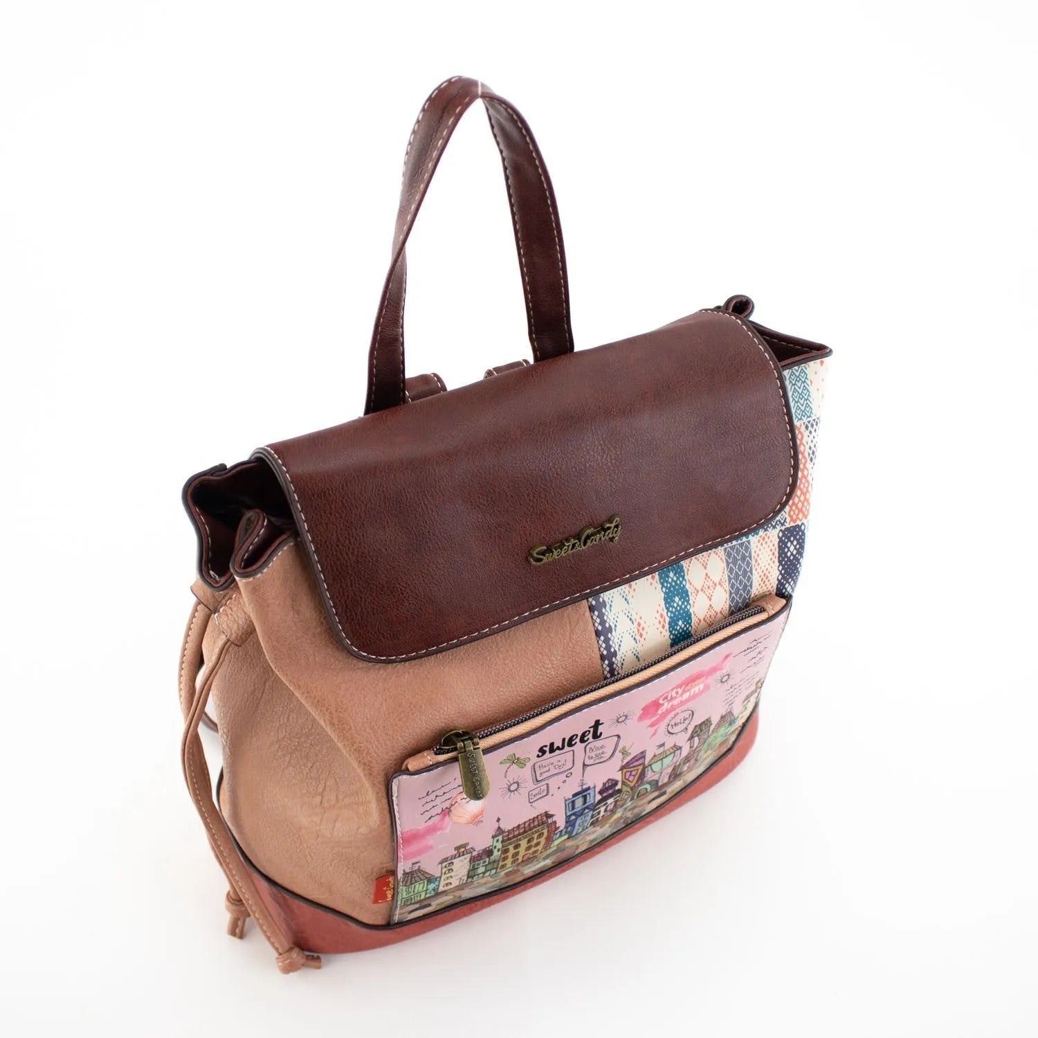 Mochila con solapa cuadrada Sweet Candy Essential - KimondoShop