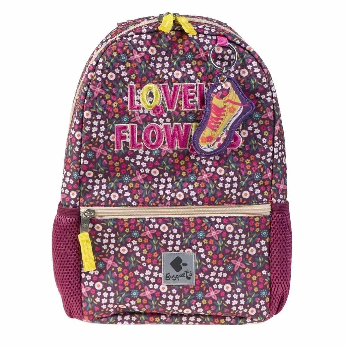 Mochila escolar pequeña Busquets Lovely Flowers - KimondoShop