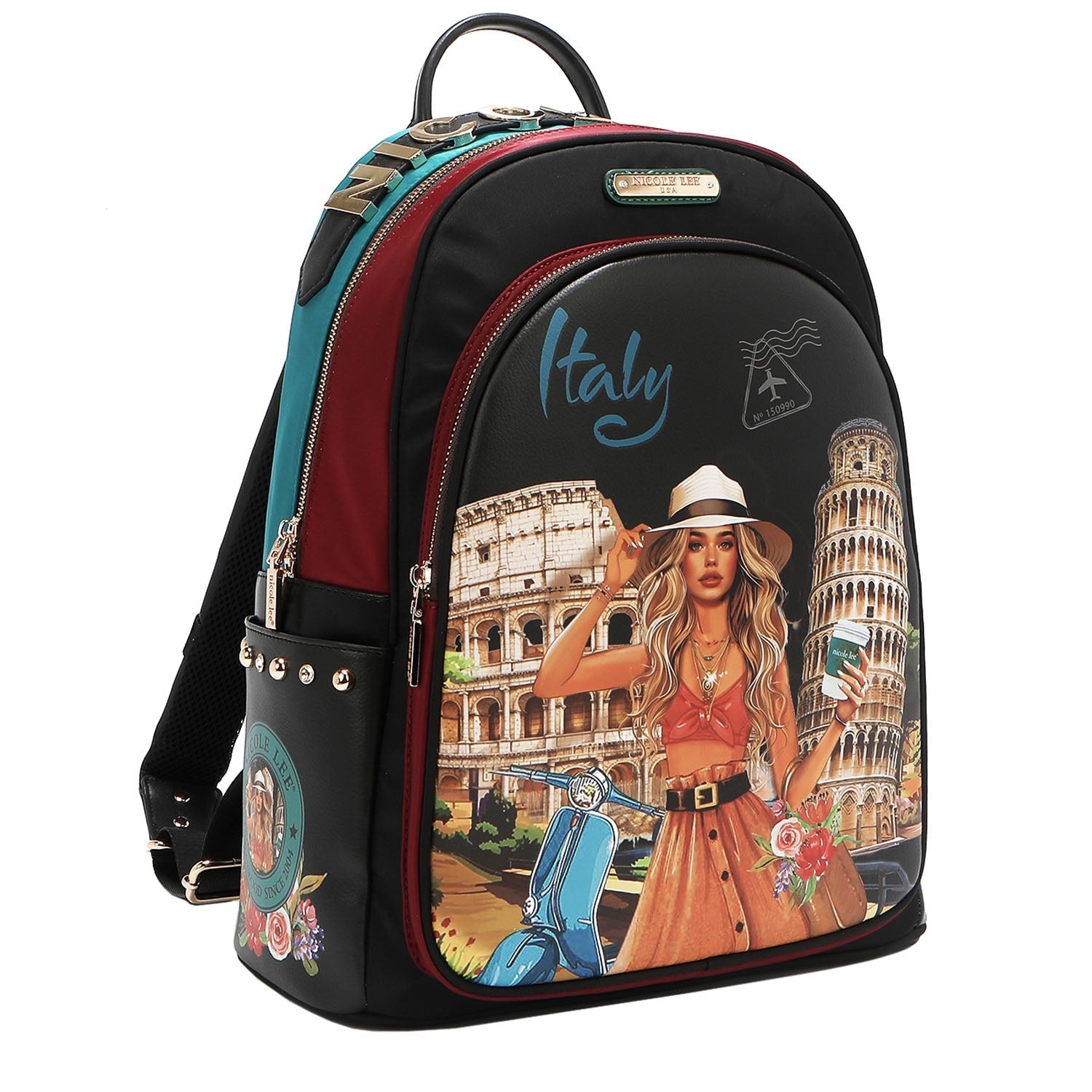 Mochila grande Nicole Lee Martha Travels Italy - KimondoShop