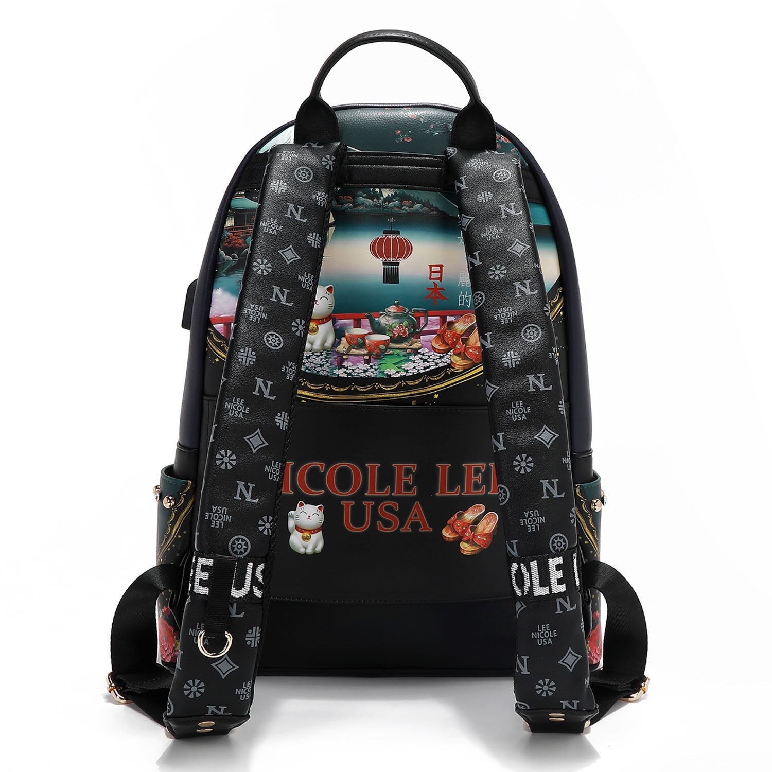 Mochila grande USB Nicole Lee Akiko La Belleza - KimondoShop