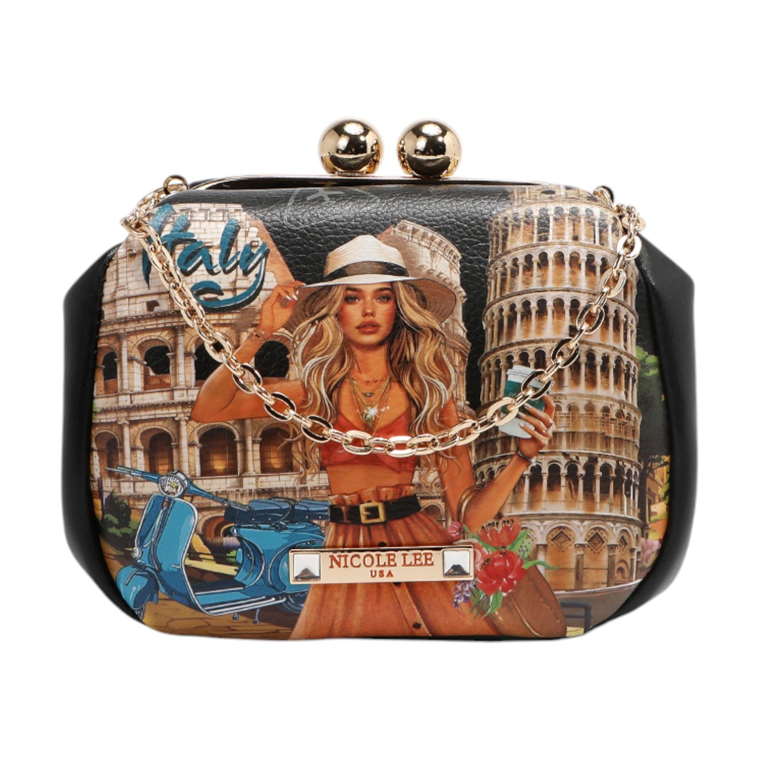 Monedero clutch Nicole Lee Martha Travels Italy - KimondoShop