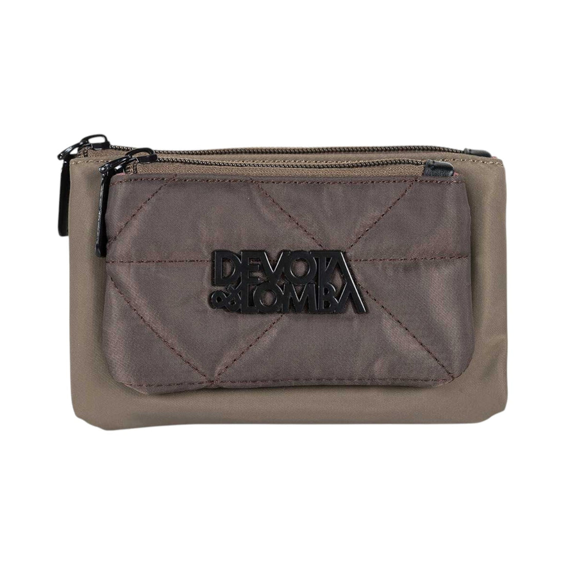 Monedero doble Devota & Lomba Frame Taupe - KimondoShop