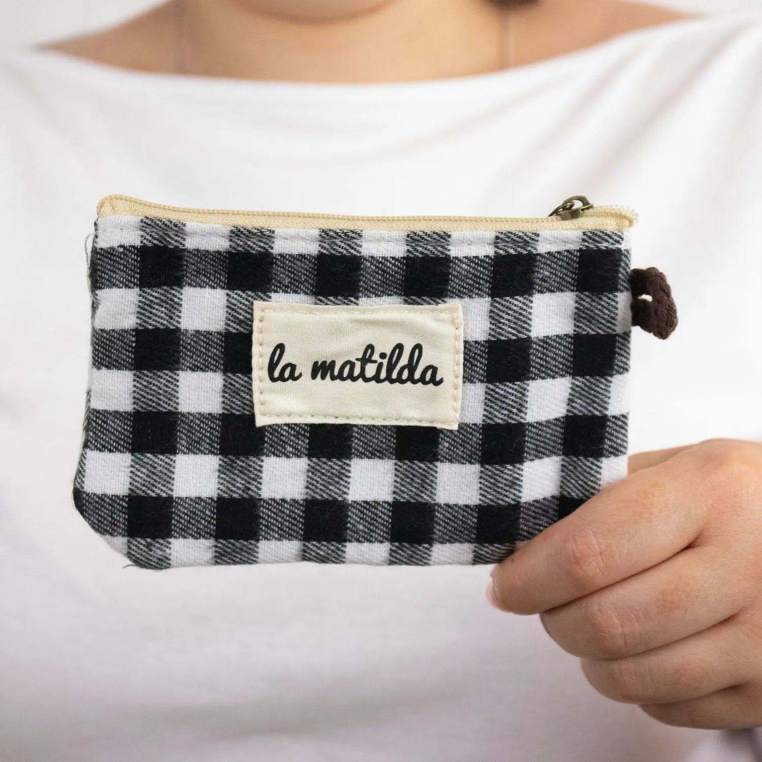 Monedero La Matilda Vichy negro - KimondoShop