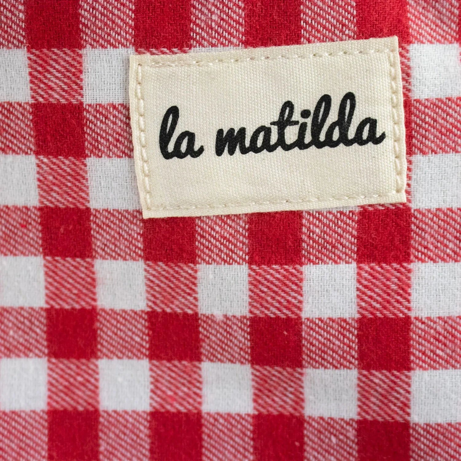 Neceser grande La Matilda Vichy Rojo - KimondoShop