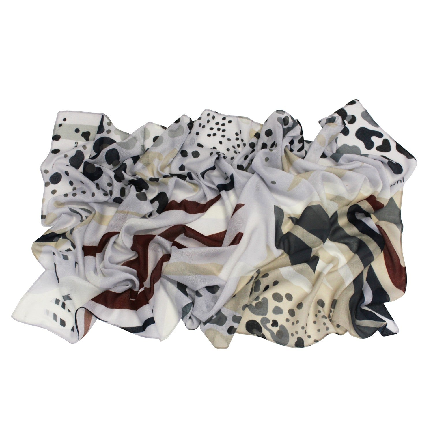 Pañuelo Amichi Print formas gris - KimondoShop