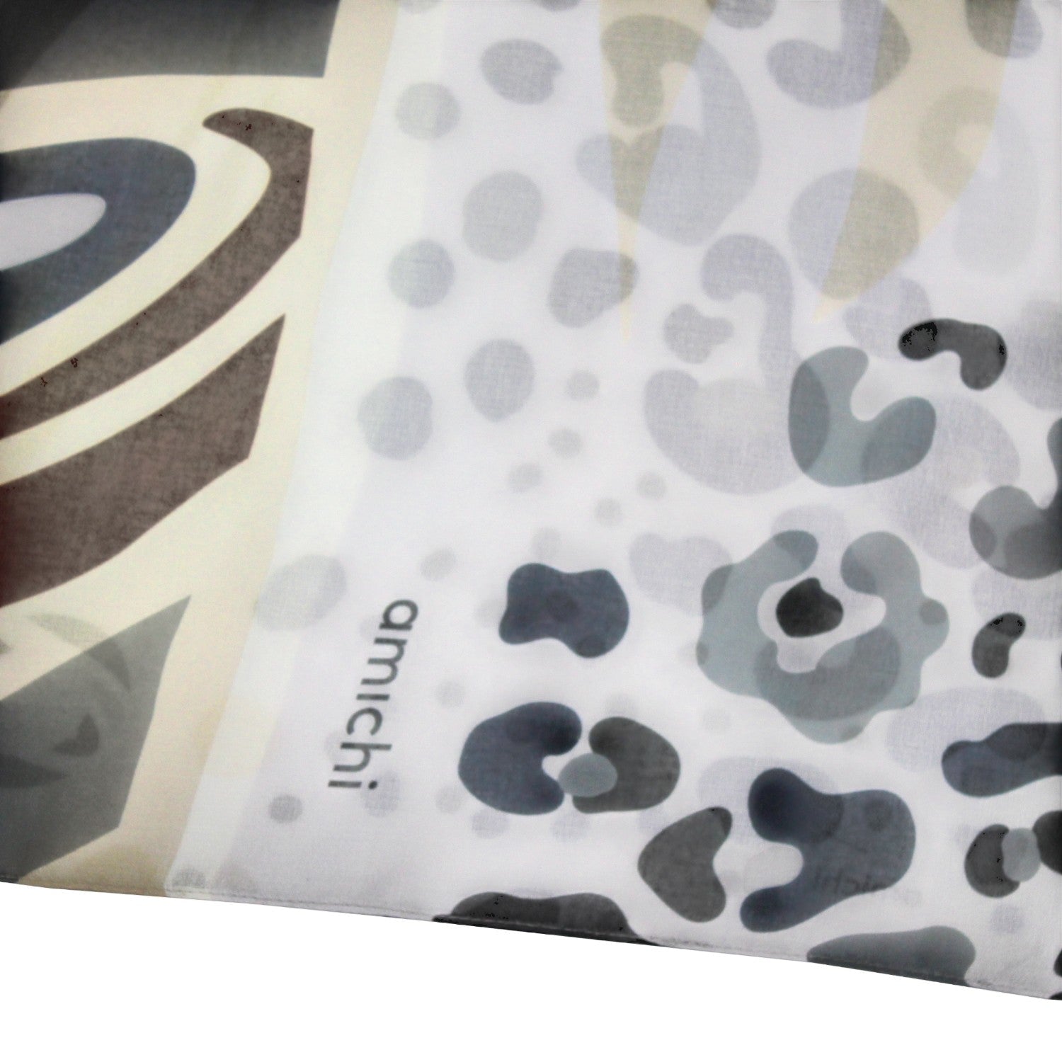 Pañuelo Amichi Print formas gris - KimondoShop